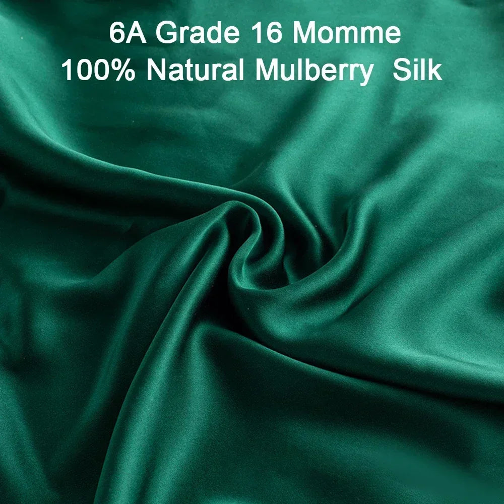 100% Pure Natural Silk Pillowcase Sleep Eye Mask Hair Ring As Birthday Valentine's Day New Year Christmas Gift Set